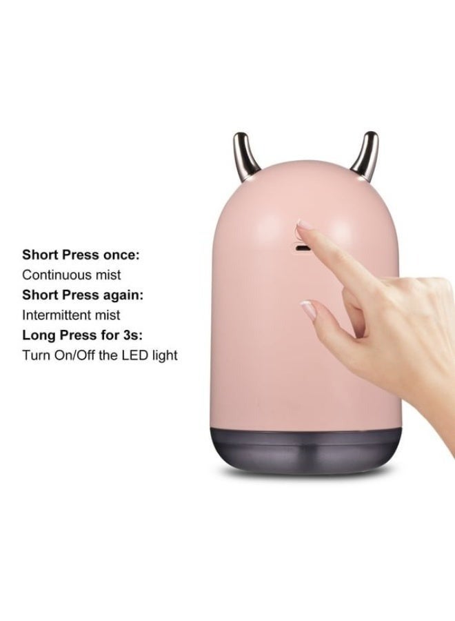 Cute Reindeer Humidifier 600ml – Portable USB Air Humidifier with Night Light for Baby Room, Kids, Bedroom, Office & Travel-Friendly - Image 2
